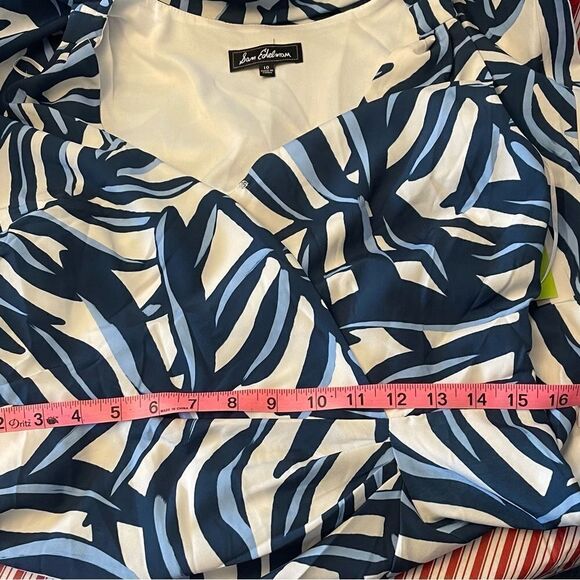 Sam Edelman Faux Wrap Maxi-Dress V-Neck Sleeveless NWT Sz 10 geometric pattern - Picture 14 of 15